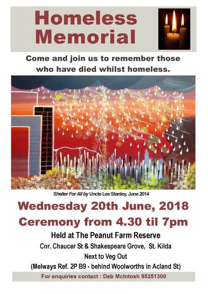 Homeless memorial 2018